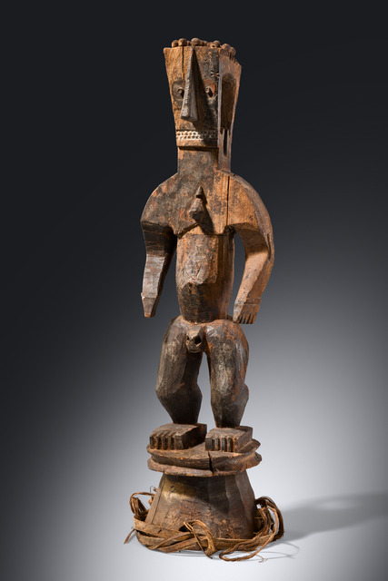 Janusköpfiger Tanzaufsatz, Nigeria, Ijaw, Größe: H: 77,5 cm (H: 30.5 inch), ID: 3053591