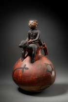 Prunk-Gargoulette mit Reiterfigur, D. R. Kongo, Banana, Größe: H: 35,6 cm (H: 14.0 inch), ID: 3053573 - 2/6