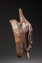 Masque à cornes " kpan ", Côte d'Ivoire, Baoulé, Taille: H: 34,5 cm (H: 13.6 inch), ID: 3053545 - 3/6