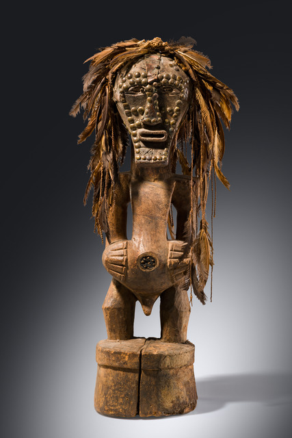 Grand fétiche masculin "nkisi", R. D. Congo, Songye, Bassin et province de Lomami, Taille: H: 70 cm (H: 27.6 inch), ID: 3053558