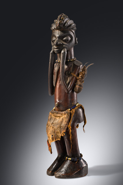 Fétiche cryptique "phuungu", R. D. Congo, Yaka / Suku, Taille: H: 40 cm (H: 15.7 inch), ID: 3053549