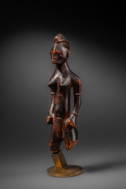 Kleine weibliche Figur "tugubele", Côte d'Ivoire, Senufo, Größe: H: 23 cm (H: 9.1 inch), ID: 3053462
