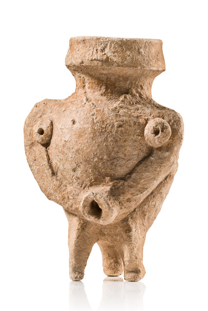 Anthropomorphes Gefäß, frühes 2. Jahrtausend v.Chr., Levante, Syro-hethitisch, Größe: H: 10 cm (H: 3.9 inch), ID: 3053465