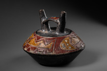 Double-spout vessel, ca. 600 - 200 BC, Peru, Paracas, Size: H: 16 cm (H: 6.3 inch), ID: 3053519 - 2/7
