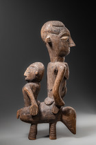 Equestrian group with two figures, D. R. Congo, Kuba-Shoowa, Size: H: 46 cm (H: 18.1 inch), ID: 3053766 - 2/5