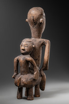 Equestrian group with two figures, D. R. Congo, Kuba-Shoowa, Size: H: 46 cm (H: 18.1 inch), ID: 3053766 - 3/5