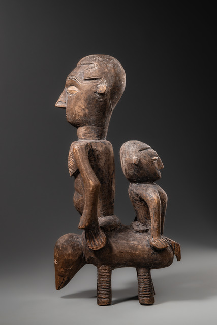 Reitergruppe mit zwei Figuren, D. R. Kongo, Kuba-Shoowa, Größe: H: 46 cm (H: 18.1 inch), ID: 3053766
