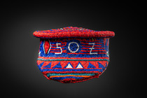 Colonial hat "5OZ", D. R. Congo, Yaka, Size: M: 12,5 cm x 28 cm (M: 4.9 inch x 11.0 inch), ID: 3053559 - 6/6