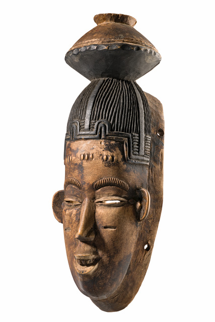 Maske "gu", Côte d'Ivoire, Guro, Größe: H: 28,6 cm (H: 11.3 inch), ID: 3053551