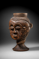 Anthropomorphic palm wine cup, D. R. Congo, Kuba, Size: H: 16,5 cm (H: 6.5 inch), ID: 3053665 - 2/6