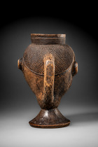 Anthropomorphic palm wine cup, D. R. Congo, Kuba, Size: H: 16,5 cm (H: 6.5 inch), ID: 3053665 - 4/6
