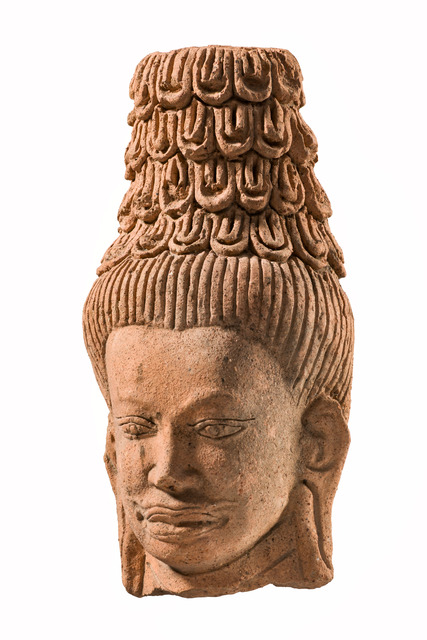 Kopf eines Bodhisattvas, Kambodscha, Khmer, Größe: H: 14,8 cm (H: 5.8 inch), ID: 3053539