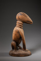 Chien assis "aja", Nigéria, Yoruba, Taille: H: 40 cm (H: 15.7 inch), ID: 3053656 - 3/6