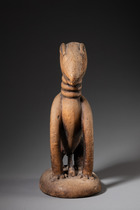 Chien assis "aja", Nigéria, Yoruba, Taille: H: 40 cm (H: 15.7 inch), ID: 3053656 - 4/6