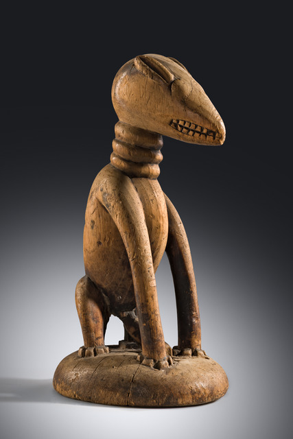 Sitzender Hund "aja", Nigeria, Yoruba, Größe: H: 40 cm (H: 15.7 inch), ID: 3053656