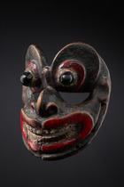 Deux masques, Indonésie - Bali, Taille: H: 16,8 cm / 24 cm (H: 6.6 inch / 9.4 inch), ID: 3053609 - 2/7