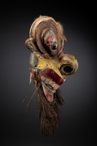 Deux masques, Indonésie - Bali, Taille: H: 16,8 cm / 24 cm (H: 6.6 inch / 9.4 inch), ID: 3053609 - 6/7
