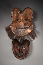 Deux masques, Indonésie - Bali, Taille: H: 16,8 cm / 24 cm (H: 6.6 inch / 9.4 inch), ID: 3053609 - 7/7