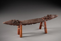 Neckrest with classical ancestral representations, Papua New Guinea - Sepik, Size: H: 14 cm L: 48 cm (H: 5.5 inch L: 18.9 inch), ID: 3053722 - 3/5