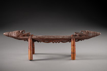 Neckrest with classical ancestral representations, Papua New Guinea - Sepik, Size: H: 14 cm L: 48 cm (H: 5.5 inch L: 18.9 inch), ID: 3053722 - 5/5