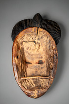 Anthropomorphe Gesichtsmaske "kpan", Côte d'Ivoire, Baule, Größe: H: 35 cm (H: 13.8 inch), ID: 3053625 - 4/5