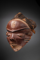 Anthropomorphic mask "mbuya", D. R. Congo, Pende, Size: H: 34 cm (H: 13.4 inch), ID: 3053669 - 2/5
