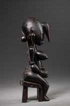 Sitzende weibliche Figur, Côte d'Ivoire, Senufo, Größe: H: 31,5 cm (H: 12.4 inch), ID: 3053650 - 3/6