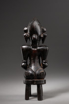 Sitzende weibliche Figur, Côte d'Ivoire, Senufo, Größe: H: 31,5 cm (H: 12.4 inch), ID: 3053650 - 4/6