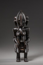 Sitzende weibliche Figur, Côte d'Ivoire, Senufo, Größe: H: 31,5 cm (H: 12.4 inch), ID: 3053650 - 5/6