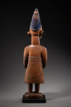 Female bowl bearer "olomeye", Nigeria, Yoruba, Size: H: 62,5 cm (H: 24.6 inch), ID: 3053714 - 4/6