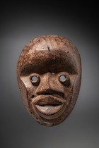 Anthropomorphic mask "zakpai", Côte d'Ivoire, Dan, Size: H: 24,5 cm (H: 9.6 inch), ID: 3053634 - 4/4