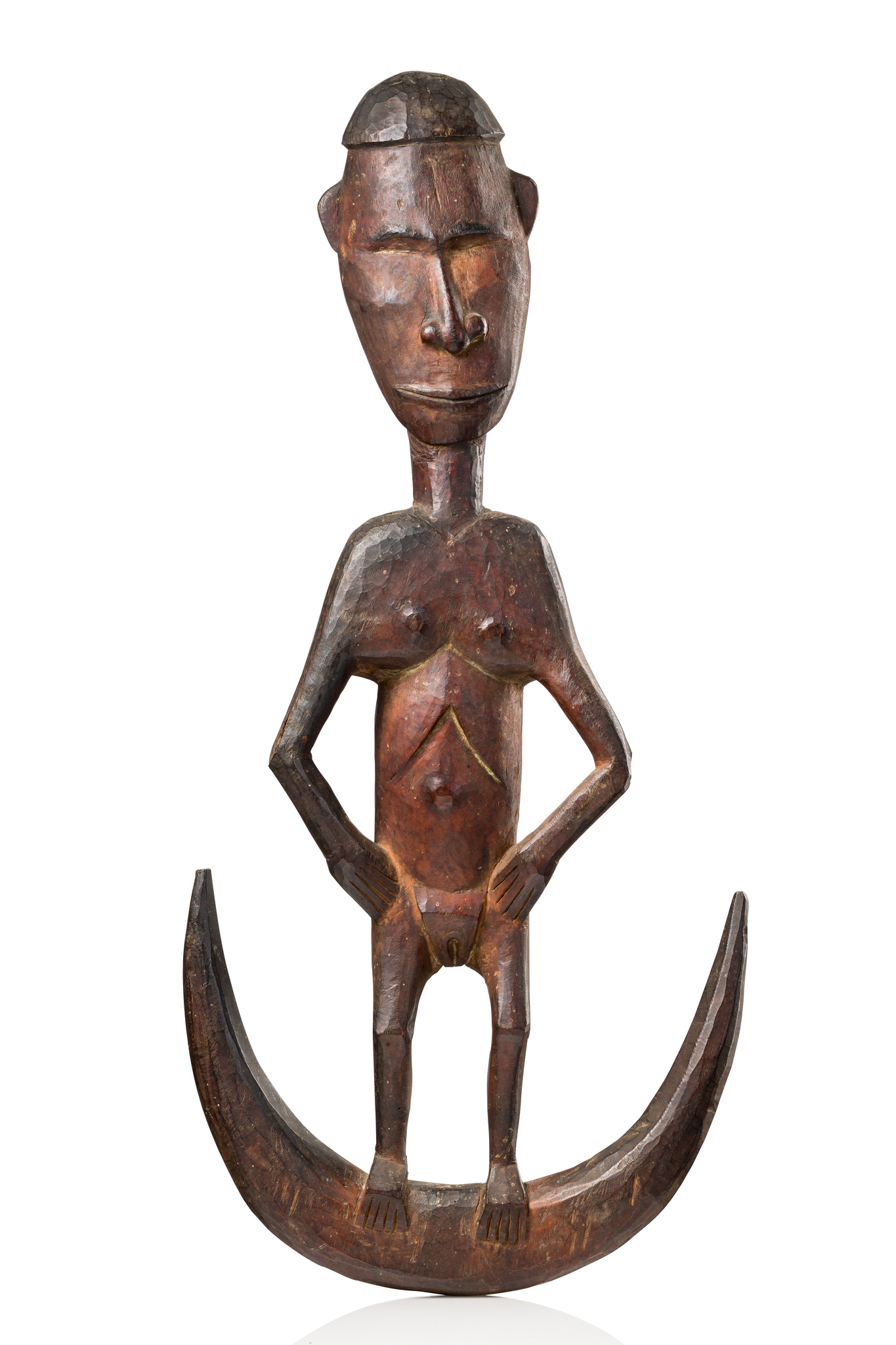 Anthropomorphic suspension hook, Papua New Guinea, Iatmul, Size: H: 61,5 cm (H: 24.2 inch), ID: 3053726