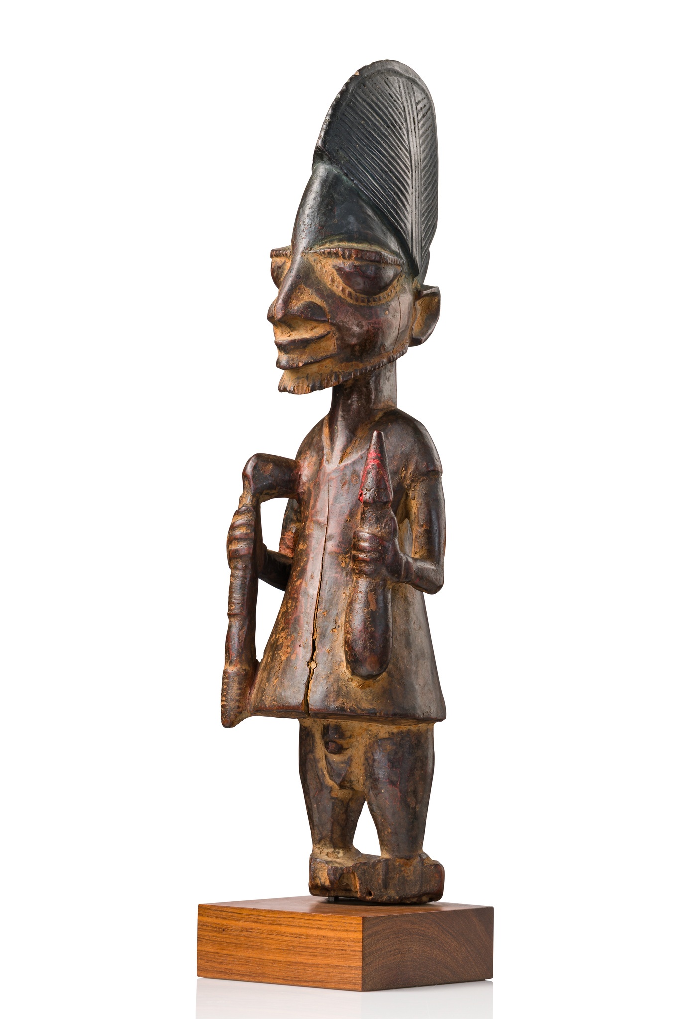 Stehende männliche Figur "eshu", Nigeria, Yoruba, Größe: H: 41 cm (H: 16.1 inch), ID: 3053638