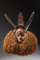 Masque d’initiation "ndeemba" de la société "n-khanda", R. D. Congo, Yaka, Taille: H: 50 cm  (without cuff) (H: 19.7 inch  (without cuff)), ID: 3053690 - 2/5