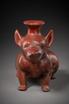 Dog-shaped vessel, Protoclassic, ca. 100 BC - 250 AD, Mexico, Colima, Size: H: 26 cm L: 32 cm (H: 10.2 inch L: 12.6 inch), ID: 3053677 - 2/6