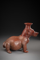 Dog-shaped vessel, Protoclassic, ca. 100 BC - 250 AD, Mexico, Colima, Size: H: 26 cm L: 32 cm (H: 10.2 inch L: 12.6 inch), ID: 3053677 - 3/6