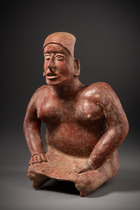 Seated female figure, Protoclassic, ca. 100 BC - 250 AD, Mexico, Jalisco, Size: H: 37 cm (H: 14.6 inch), ID: 3053712 - 2/6