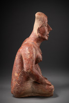 Seated female figure, Protoclassic, ca. 100 BC - 250 AD, Mexico, Jalisco, Size: H: 37 cm (H: 14.6 inch), ID: 3053712 - 4/6