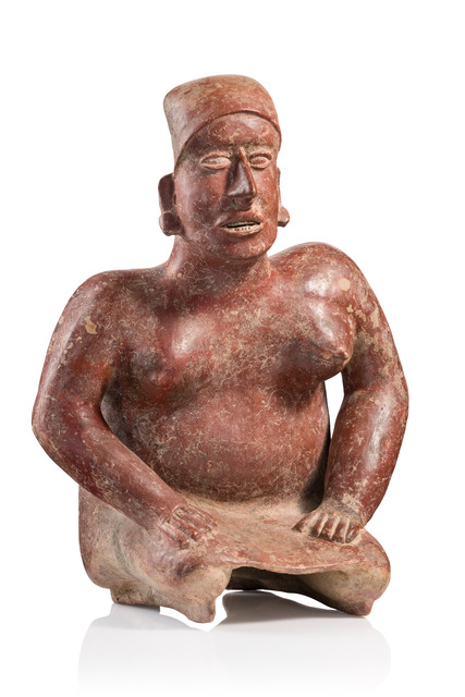 Sitzende weibliche Figur, Protoklassik, 100 v.Chr. - 250 n.Chr., Mexiko, Jalisco, Größe: H: 37 cm (H: 14.6 inch), ID: 3053712