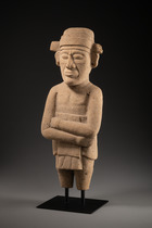 Figure anthropomorphe, période classique tardive à postclassique précoce, vers 900–1519, Mexique, Maya, Taille: H: 63 cm (H: 24.8 inch), ID: 3053760 - 4/5