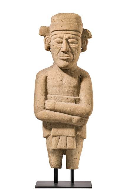 Figure anthropomorphe, période classique tardive à postclassique précoce, vers 900–1519, Mexique, Maya, Taille: H: 63 cm (H: 24.8 inch), ID: 3053760