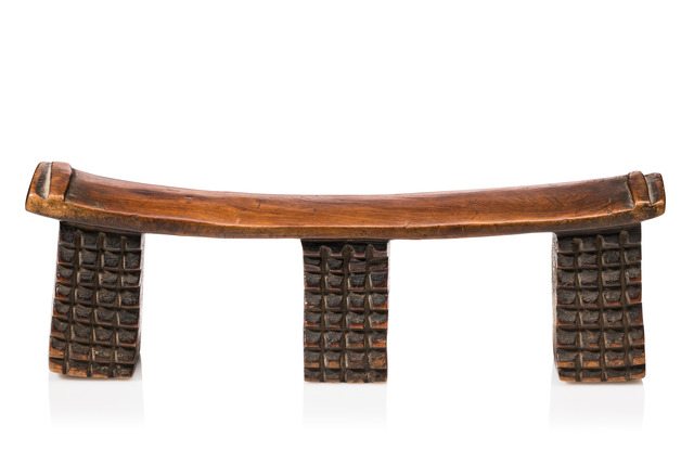 Kopf- / Nackenstütze "izigqiki / isigqiki", Südafrika, Zulu, Größe: L: 41,5 cm H: 13 cm (L: 16.3 inch H: 5.1 inch), ID: 3053680