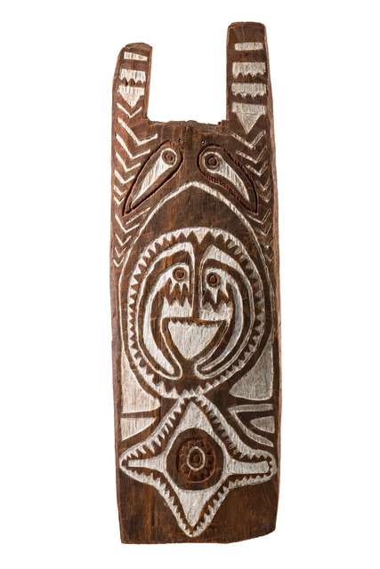 Schild "laua", Papua-Neuguinea - Golf, Elema, Größe: H: 62 cm (H: 24.4 inch), ID: 3053743