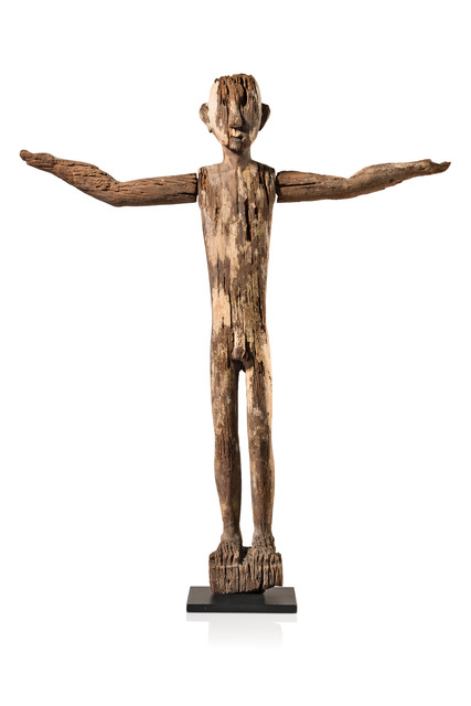 Wächterfigur "patong polisi", 18. Jh. oder früher, Indonesien - Borneo, Iban-Dayak, Größe: H: 122 cm (H: 48.0 inch), ID: 3053738