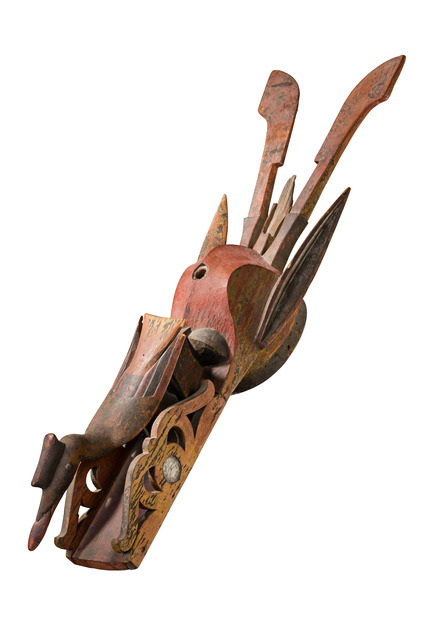 Zoomorphic water spirit mask, Nigeria, Ijaw, Size: H: 95 cm (H: 37.4 inch), ID: 3053662