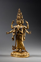 Ekadashamukha Avalokiteshvara, XIXe siècle, Tibet / Chine, Taille: H: 26,5 cm (H: 10.4 inch), ID: 3053704 - 2/5