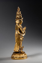 Ekadashamukha Avalokiteshvara, XIXe siècle, Tibet / Chine, Taille: H: 26,5 cm (H: 10.4 inch), ID: 3053704 - 3/5