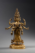 Ekadashamukha Avalokiteshvara, XIXe siècle, Tibet / Chine, Taille: H: 26,5 cm (H: 10.4 inch), ID: 3053704 - 5/5