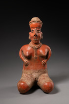 Seated female figure, Protoclassic, ca. 100 BC - 250 AD, Mexico, Jalisco, Size: H: 36 cm (H: 14.2 inch), ID: 3053666 - 2/6