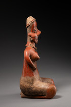 Seated female figure, Protoclassic, ca. 100 BC - 250 AD, Mexico, Jalisco, Size: H: 36 cm (H: 14.2 inch), ID: 3053666 - 4/6